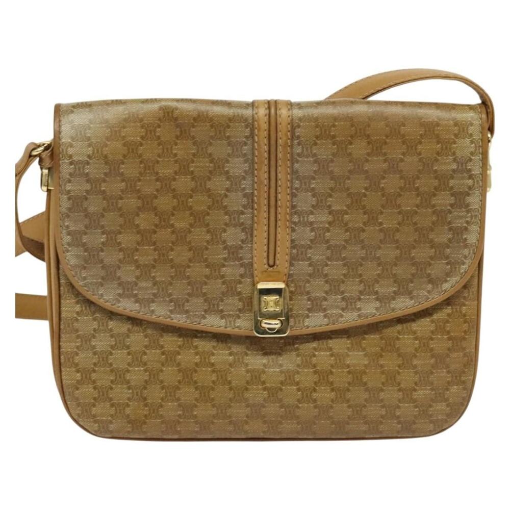 Celine Macadam Shoulder Bag Beige